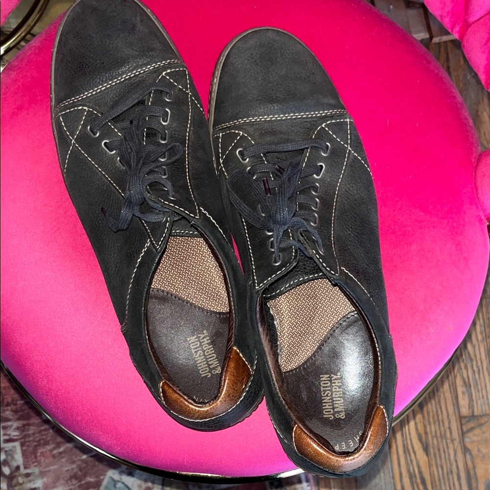 Johnston & Murphy Black Suede Sneakers